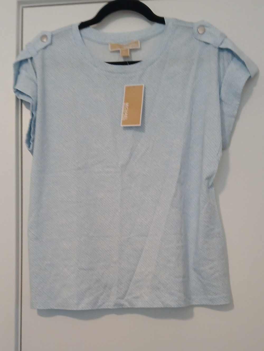 Light Blue Short Sleeve Women's Top - Brand Unspecified